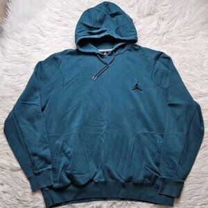 Jordan Mens 2XL Turquoise Emerald Green Pullover Hoodie Sweatshirt Basketball